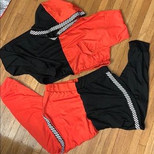 Fashion Nova Pants & cropped hoodie set